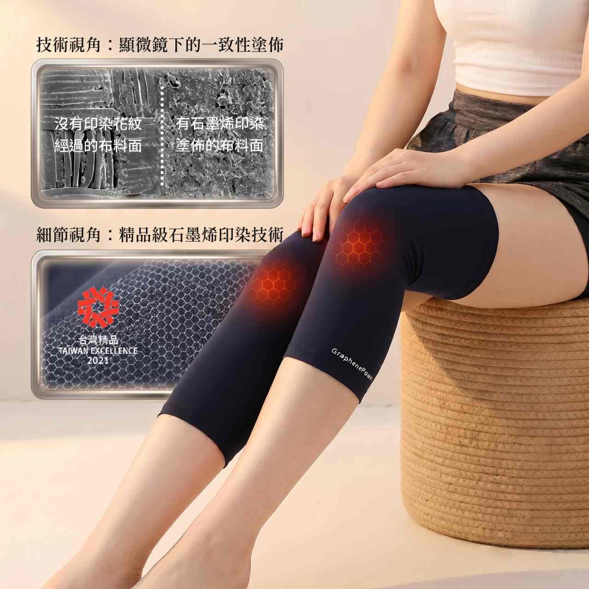 石墨烯印染顯微對比